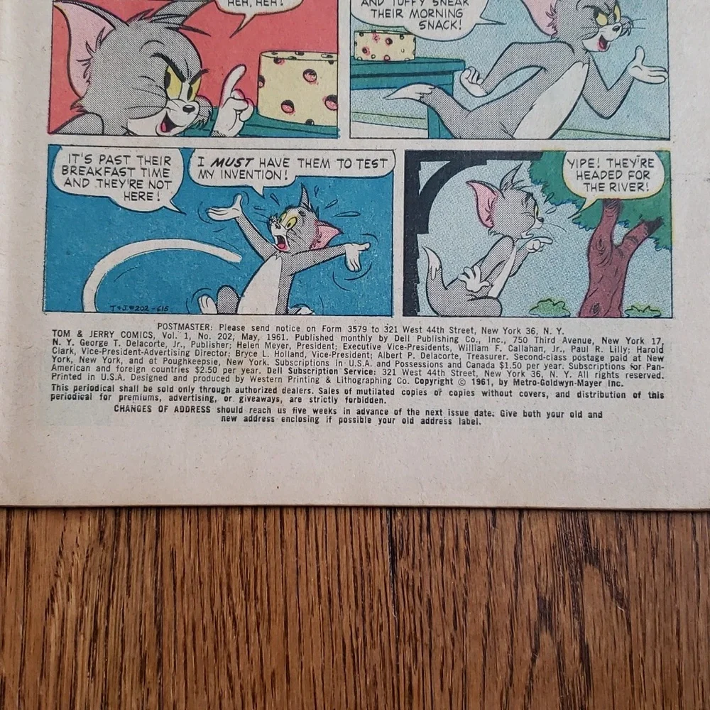 Vintage 60s Tom And Jerry Vol. 1 No. 202 Dell Comics Comic Book - Picture 3 of 15